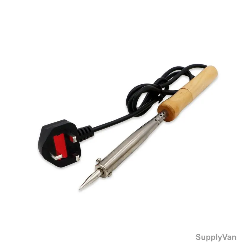 Bend Type Electric Soldering Iron With Wood Handle, MC613-SOL100, 100W — image 1