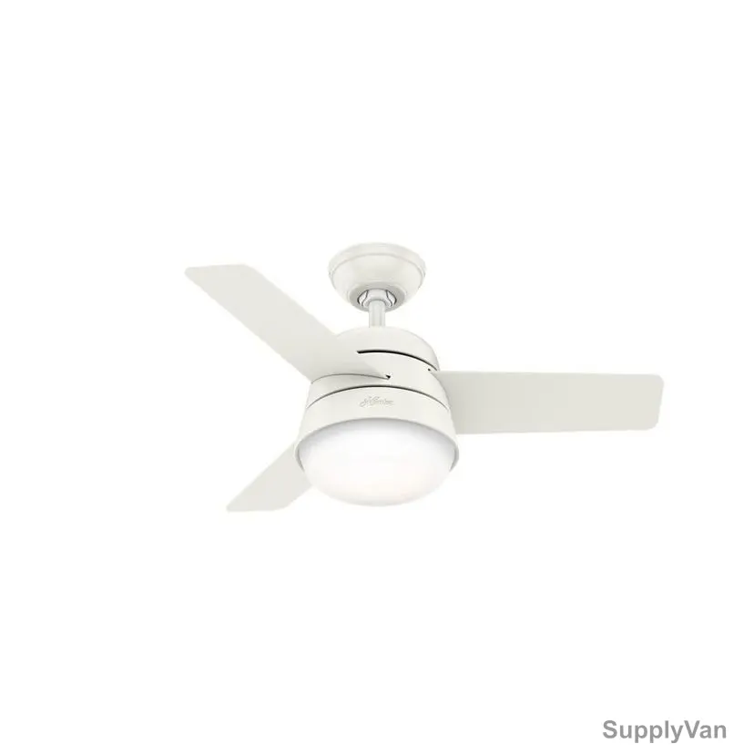 Hunter Ceiling Fan, 50644, Finley, 91CM, White