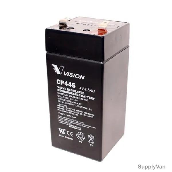 Long Rechargeable Sealed Lead Acid Battery, WP4-5-4, 4V, 4.5Ah