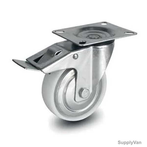 Brake Plate Caster, 072030, Light Duty, 3CM, 20Kg