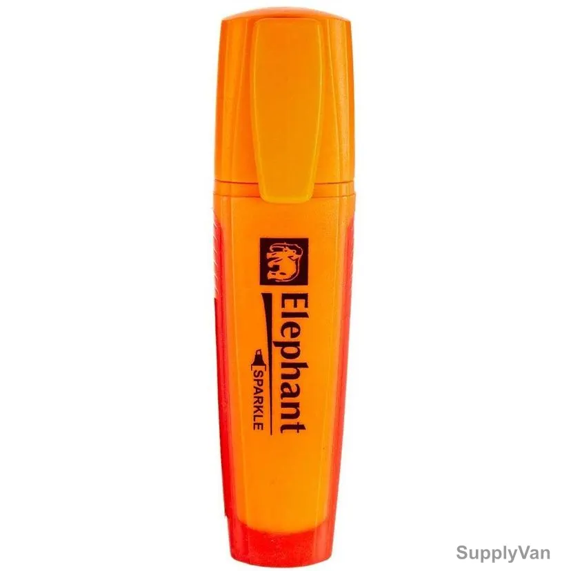 Elephant Highlighter, Sparkle, 2-5MM, Orange, 8 Pcs/Pack