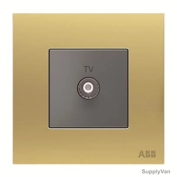 ABB TV Socket, AM30144-MG, Millenium, 1 Gang, Matt Gold