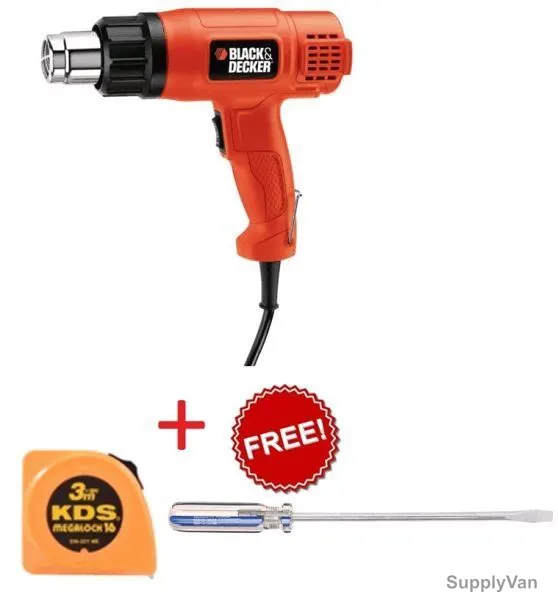 Black and Decker Heat Gun KX1650 w/Free 3Mtrs Tape and Screwdriver