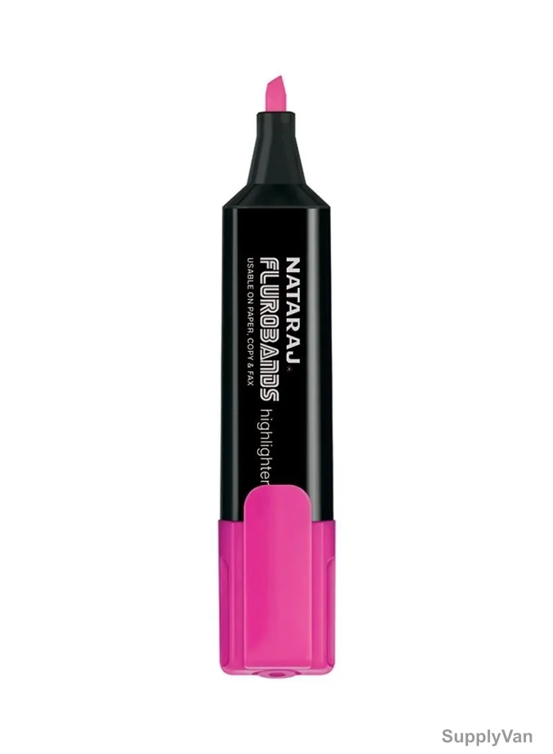 Nataraj Flurobands Highlighter, HP210806004, 2.5MM, Pink