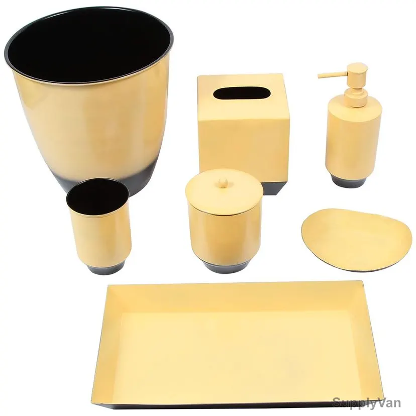 Indian Acc Bathroom Accessories Set, 156, Yellow Colour, Steel — image 1