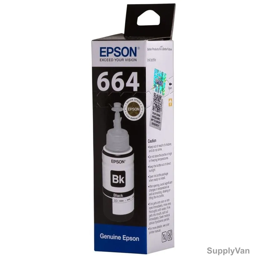 Epson Ink Bottle, T6641, 664, Black, 70ML — image 1