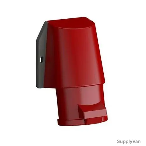 Abb Wall Mounted Inlet, 332BBS6, 380-415V, IP44, 32A, Red