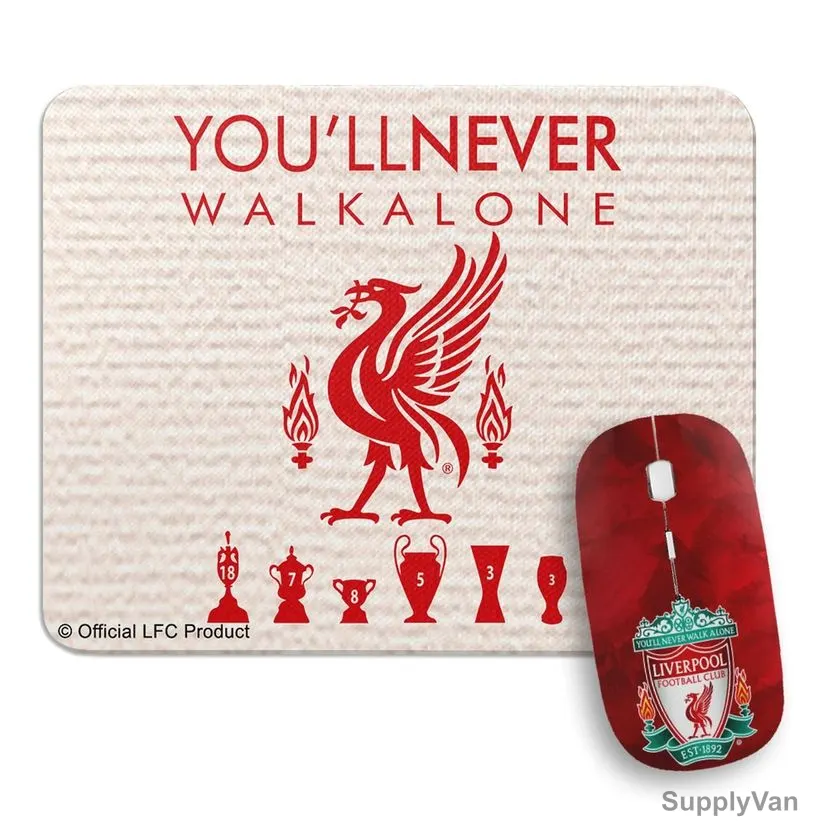 Wackylicious Liverpool Wireless Mouse With Mouse Pad, 965-1231-613, Red, Combo Offer — image 1
