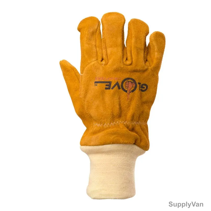 Naffco Fire Fighting Gloves, Crafter VI, Leather, 2XL, Gold