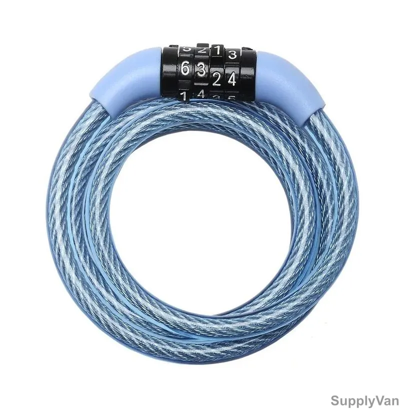 Master Lock Fixed Combination Cable Lock, 8143EURDPROCOL, Vinyl and Steel, 1.2 Mtrs x 8MM, Blue