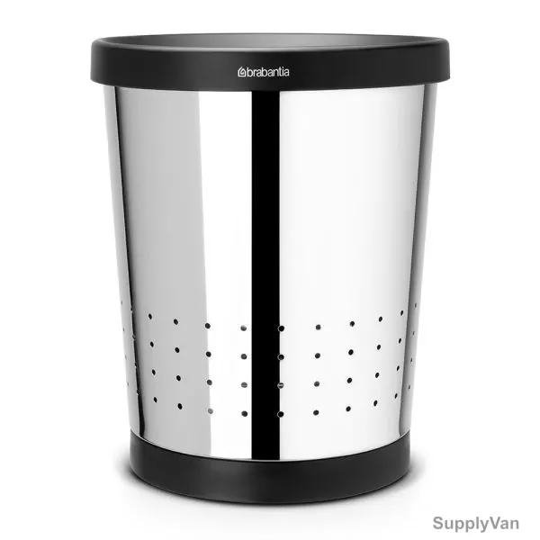 Brabantia Paper Bin, 364327, 11 Litres, Conical, Brilliant Steel