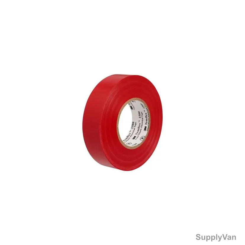3M Vinyl Electrical Tape, Temflex 1500R, 19MM Width x 10 Mtrs Length, Red