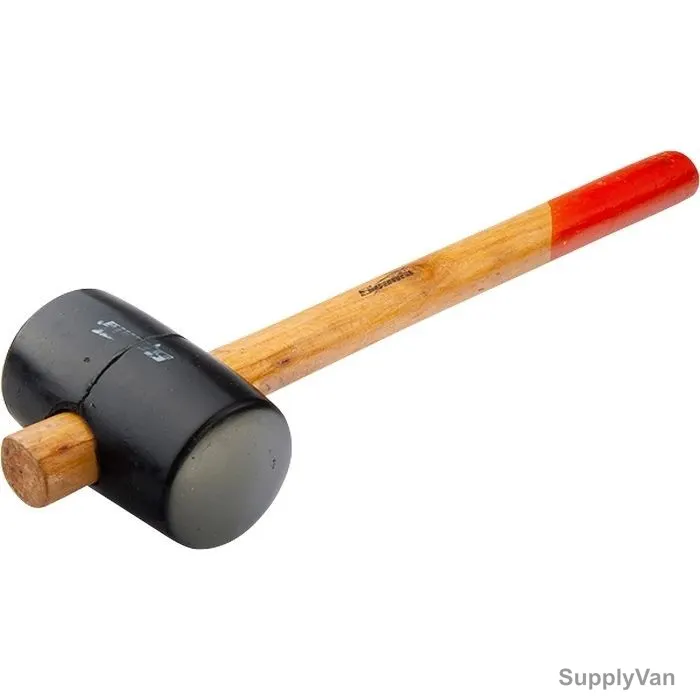 Sparta Rubber Mallet With Wooden Handle, 111605, 910GM, Black