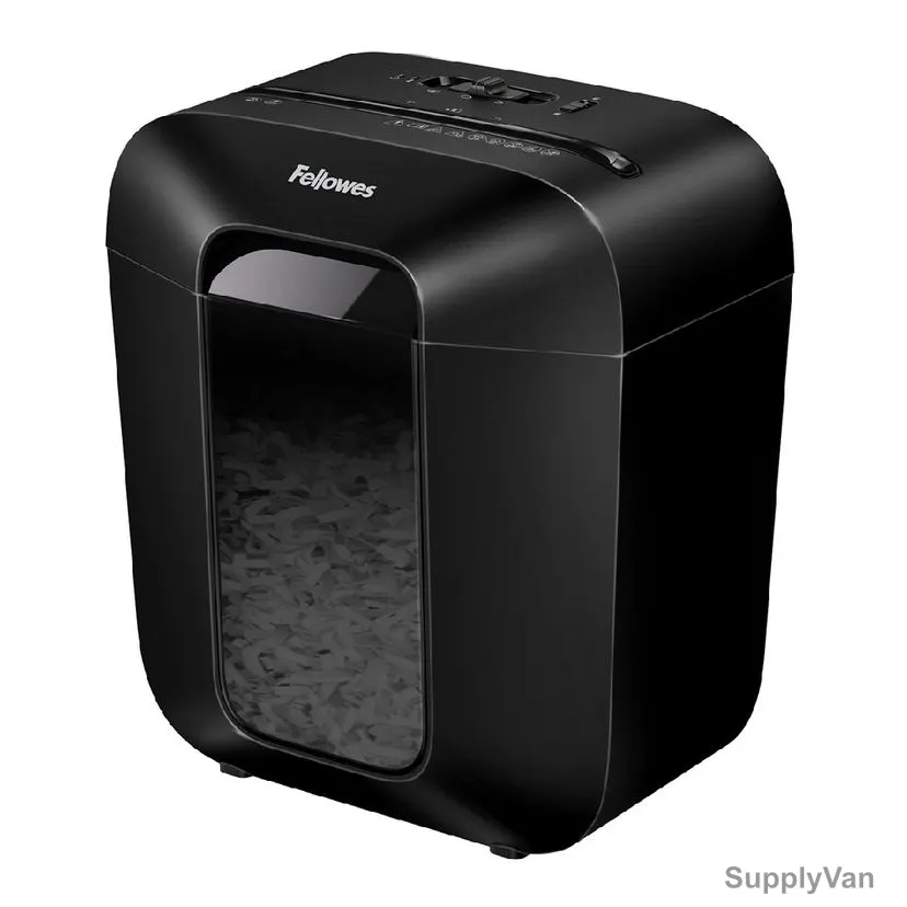 Fellowes Paper Shredder, LX25, Powershred, Cross-Cut, 6 Sheets, Black — image 1