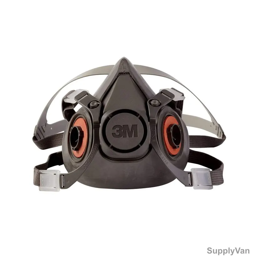 3M Half Face Mask Reusable Respirator, 6300, Large, Grey — image 1