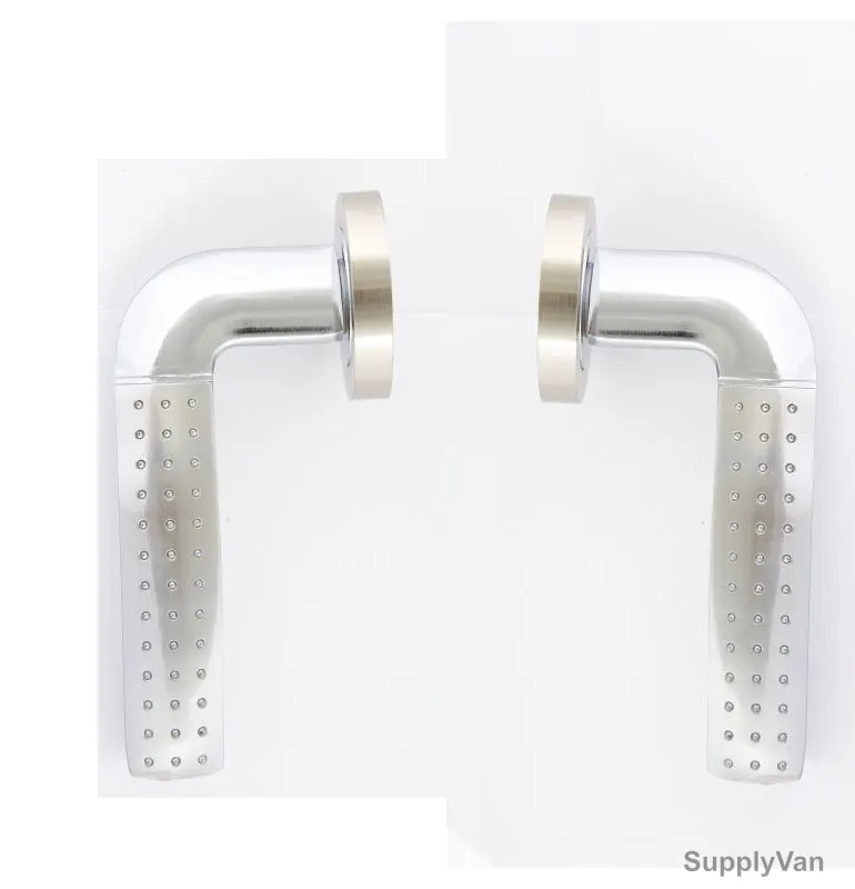 Robustline Lever Handle Chrome With Lock, SAF-29, Rose Aluminium Material, Silver Colour