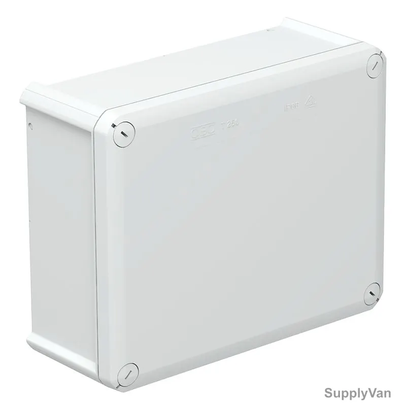OBO Junction Box, OBO2007287, T2500E, Polypropylene, IP66, Light Grey
