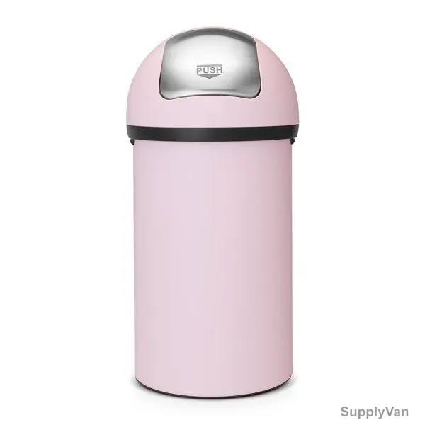 Brabantia Push Bin, 402708, 60 Litres, Mineral Pink