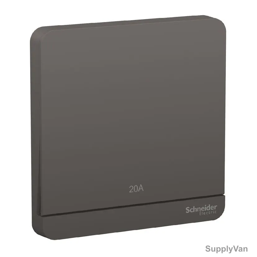 Schneider Electric Electrical Switch With LED Indicator, AvatarOn, 1 Gang, 20A, 250VAC, Dark Grey