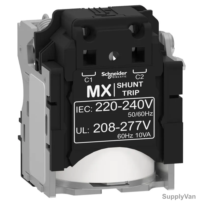 Schneider Electric MX Shunt Trip Molded Case Circuit Breaker, LV429387, ComPacT, 220-240VAC