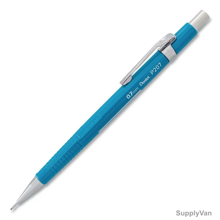 Pentel Pencil With Lead, PEP-PACK-041, Energize-X, 0.7MM, Sky Blue, 2 Pcs/Set