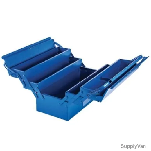 Uken Tool Box, 306U, 21 Inch, 5 Trays, Blue, Powder Coated