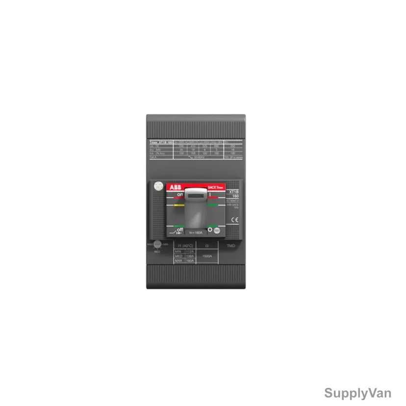 ABB Molded Case Circuit Breaker, XT1C-160-TMD-125-1250-3p-F-F, 3P, 125A — image 1