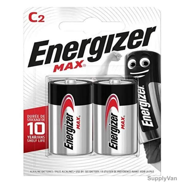 Energizer Alkaline Battery, LR14-C, 8.35Ah, 1.5V, 2 Pcs/Pack — image 1