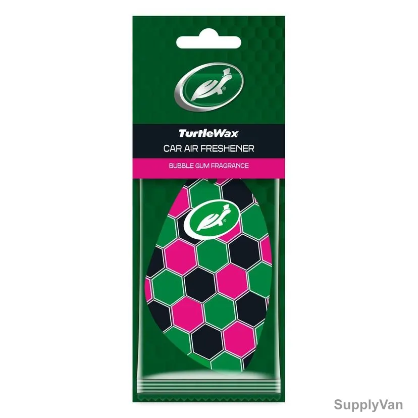 Turtlewax Cellulose Hanging Car Air Freshener, Bubble Gum, 2 Pcs/Pack