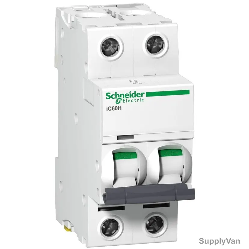 Schneider Electric Miniature Circuit Breaker, A9F54216, Acti9 iC60H, 2 Pole, Curve C, 440VAC, 16A