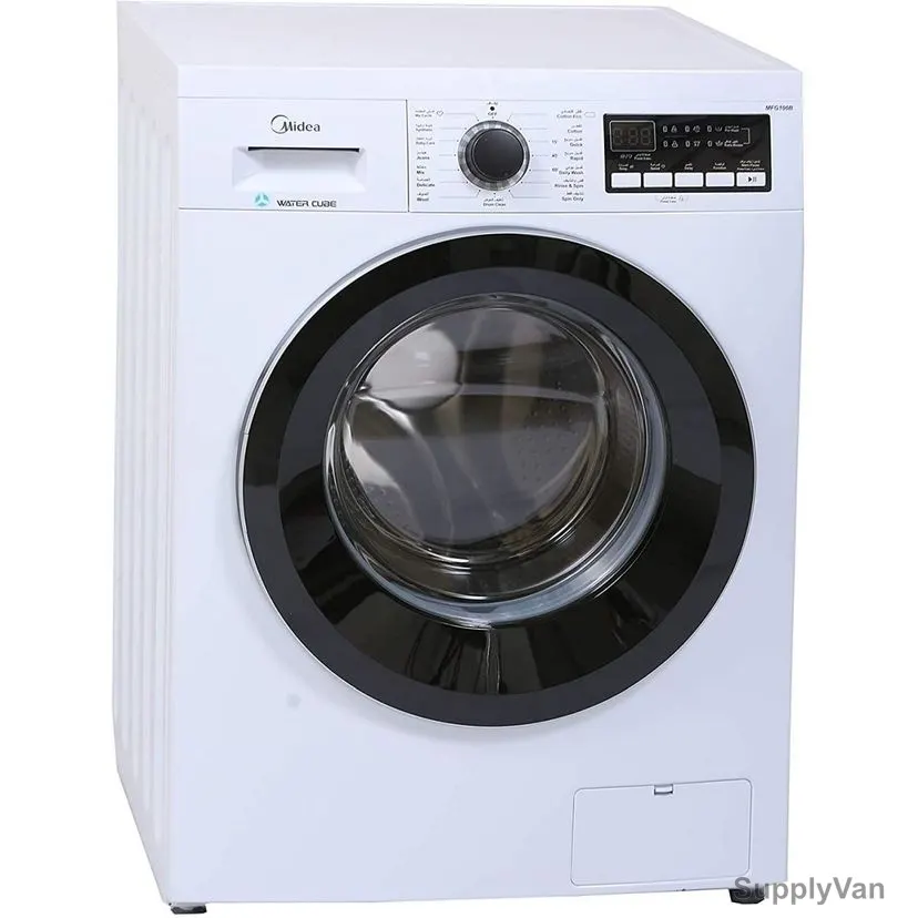 Midea Front Load Washing Machine, MFG100B, 220-240V, 10 Kg, 1400RPM, White — image 1