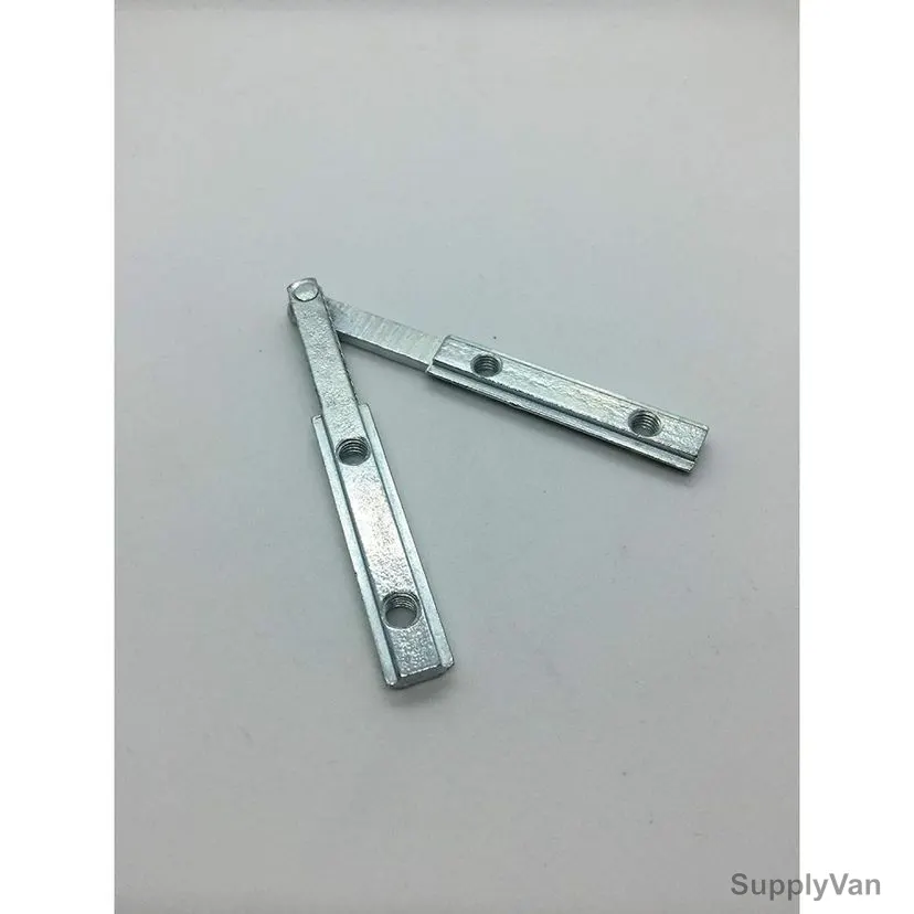 Extrusion 45 Degree Cross Connector, 20 Series, 4 Hole, Steel, 74 x 74MM