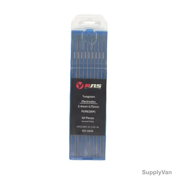 Rns WT20 Thoriated Tungsten Electrode, 2.4MM Dia x 175MM Length, Green, 10 Pcs/Pack — image 1