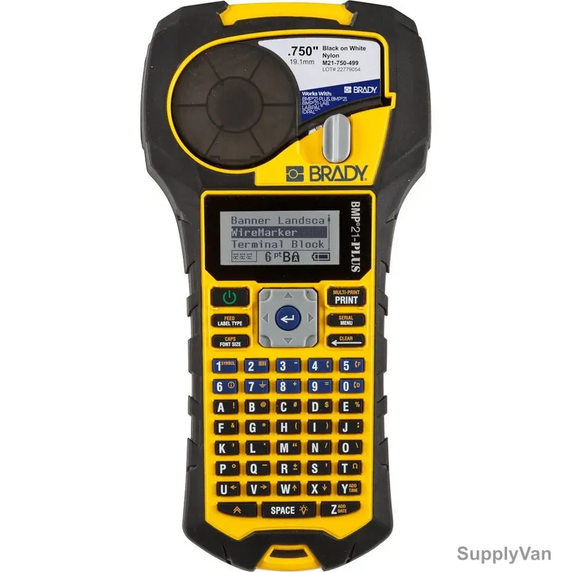 Brady Portable Label Printer, BMP21-Plus, 6.40-19MM Label Width, 203 DPI
