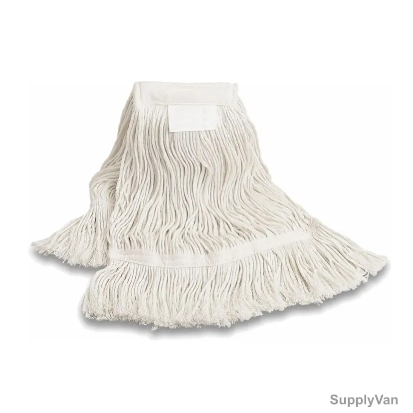 Arcora Banded Wet Mop, 1086-NMMB-400, Cotton/Polyester, White