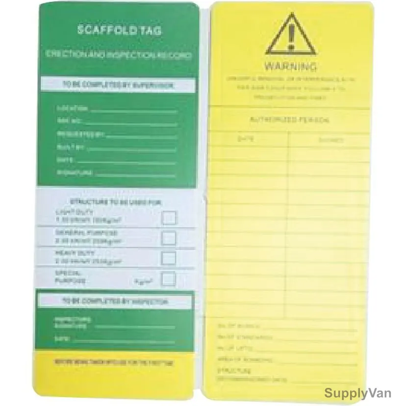 Loto-Lok Scaffolding Tag Insert, TAG-SCAF-THI, 310 x 90MM
