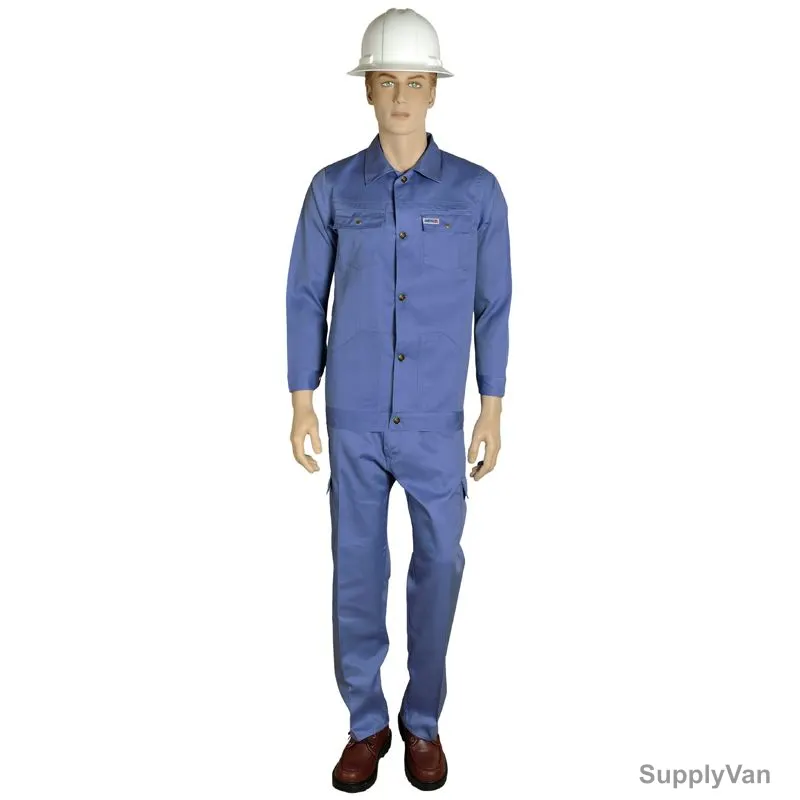 Ameriza Pants and Shirt, A1050603, Twill Cotton, 2XL, Petrol Blue