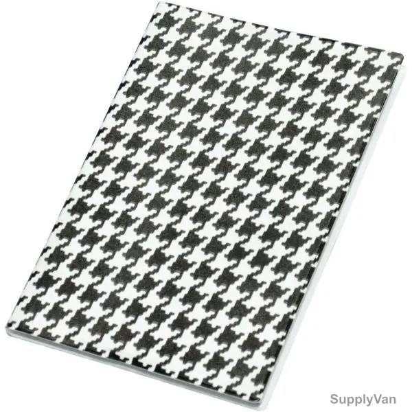 FIS 5MM Square Lines Notebook with PVC Soft Cover, FSNBP5A7100BKWH, 74 x 105MM, 100 Pages, Black and White