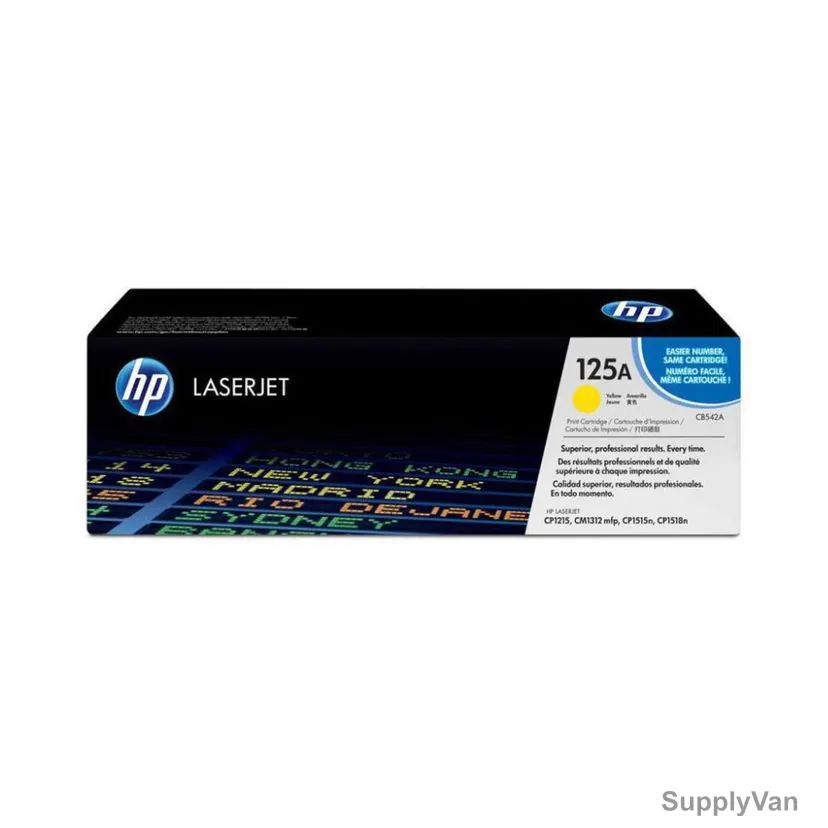 HP Original LaserJet Toner Cartridge, CB542A, 125A, 1400 Pages, Yellow — image 1