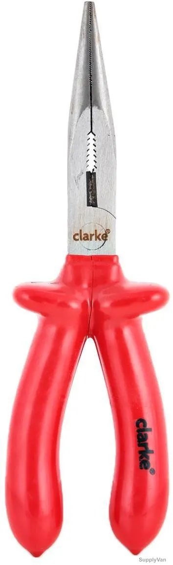 Clarke Insulated Long Nose Plier, NPLI8C, 8 Inch