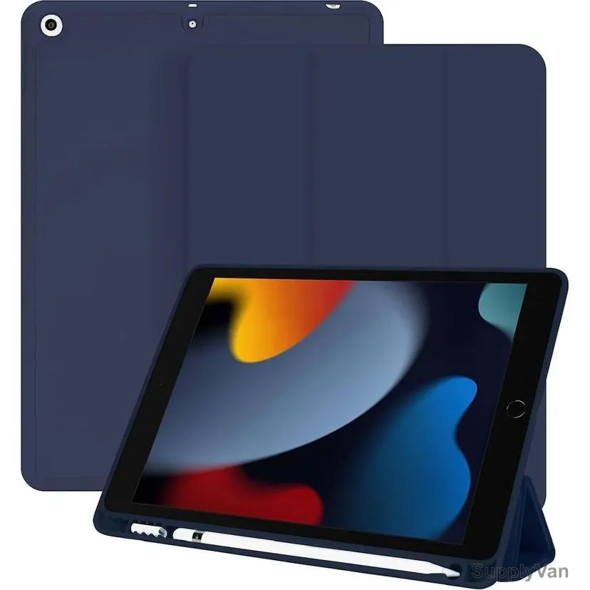 iPad Protective Cover With Pencil Holder, AWH-P01, 10.2 Inch, Navy Blue — image 1