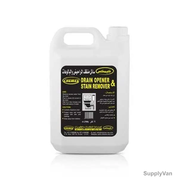 Chemex Drain Opener and Stain Remover, 4 Litre, 4 Pcs/Pack