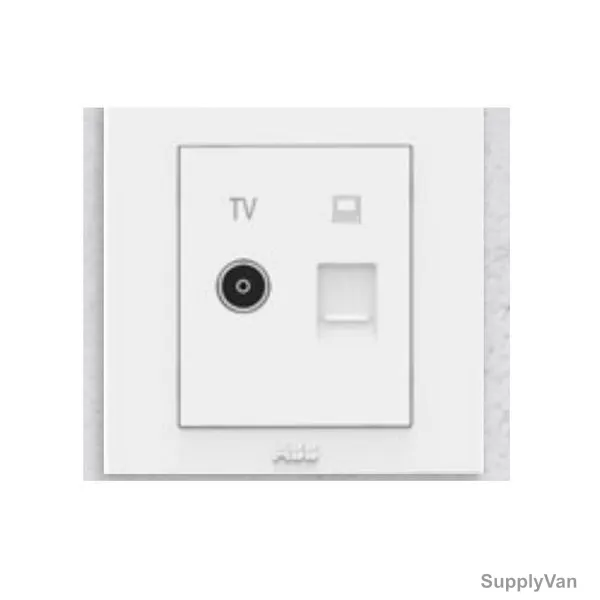 Abb TV and Data Outlet Socket, BH325, Kalo, 2 Gang, 35MM