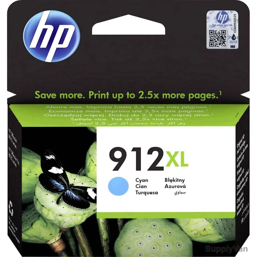 HP High Yield Original Ink Cartridge, 3YL81AE, 912XL, 9.9ML, 825 Pages, Cyan — image 1