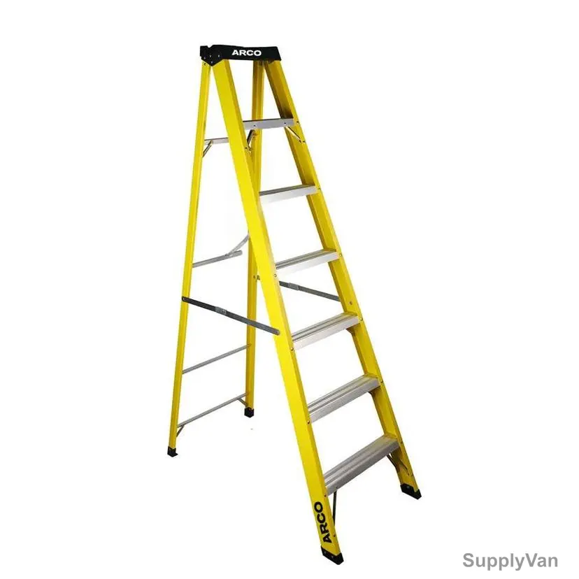 Arco Step Ladder, ARFT-6S, Fiberglass, 6 Steps, 150 Kg Weight Capacity