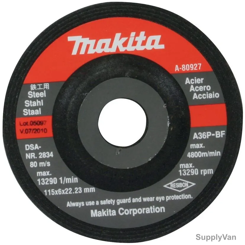 Makita Grinding Wheel, A-80640, WA36N, 115mm