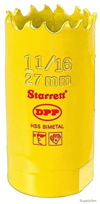 Starrett Dual Pitch Professional Hole Saw, DH0116, 27mm