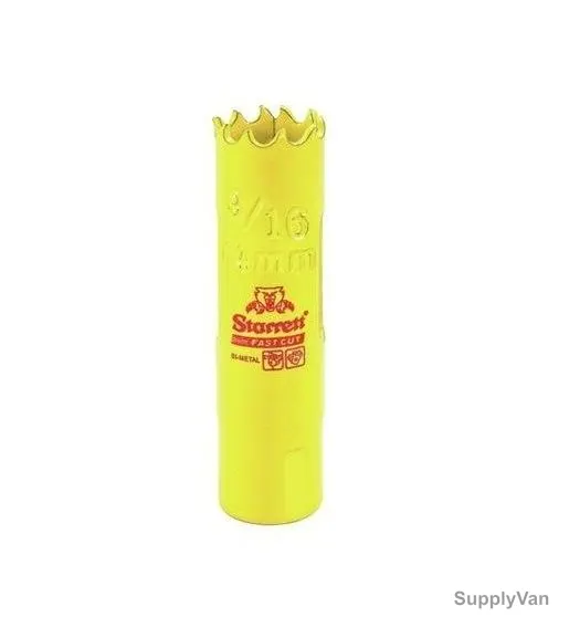 Starrett Hole Saw, FCH0096, High Speed Steel, 14MM, 5.5 TPI, Yellow