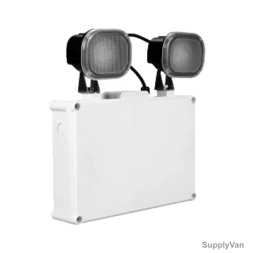 Denko Twin-Flood Weatherproof Emergency Light, EmDL-205NM-WP, LED, 2 x 5W, White