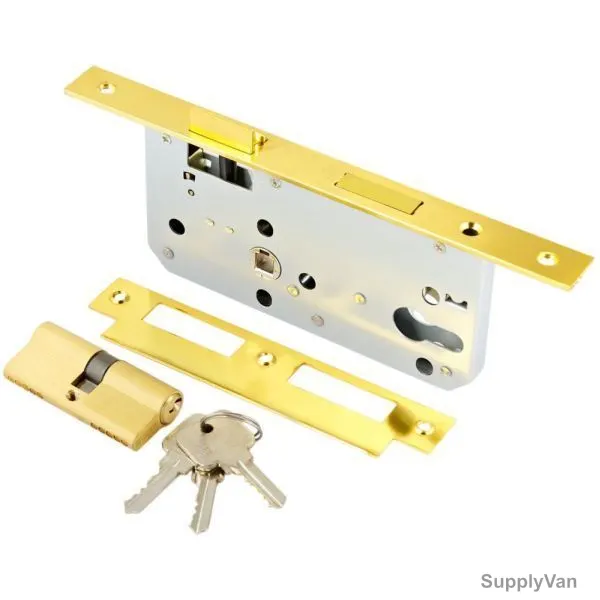 Robustline Lock Body Center With Cylinder, 72MM
